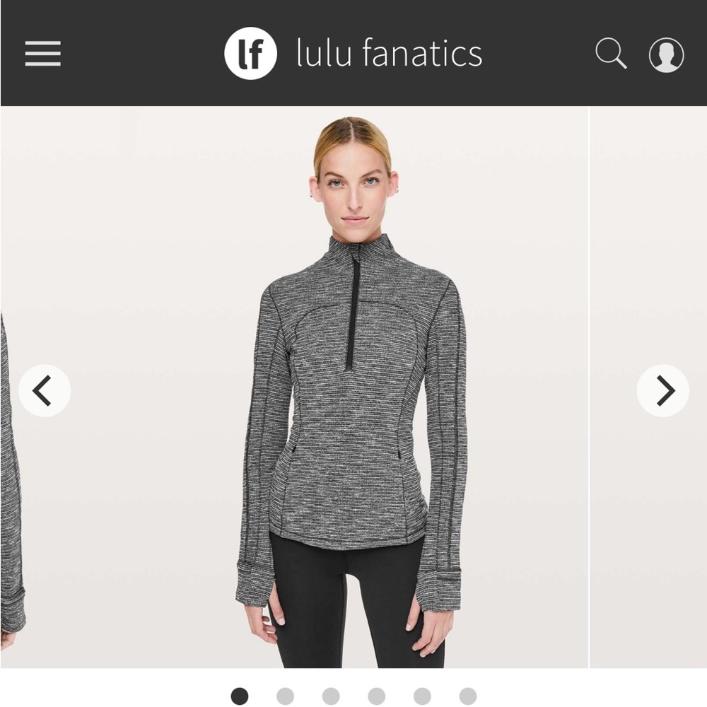 Lululemon Run Briskly 1/2 Zip
Coco Pique Black White